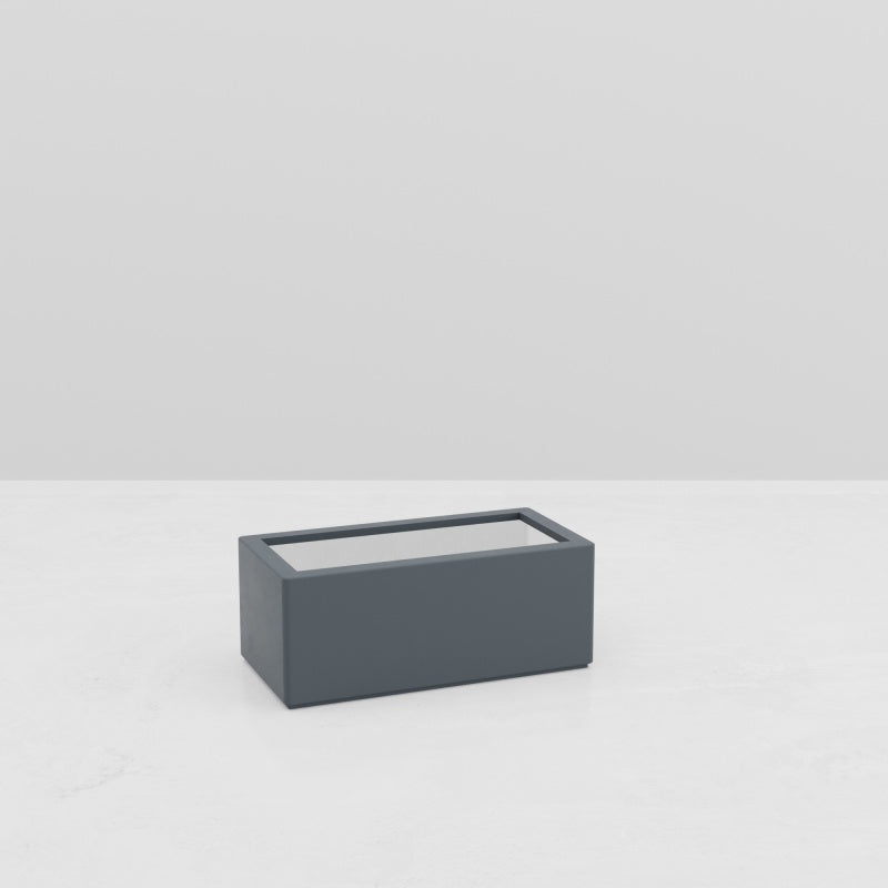 Jardinière rectangulaire Gaia - 1000 x 400 x 400 mm - Gris anthracite