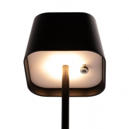 Pack de 2 lampes de table LED sans fil rechargeables Malta - noires - intérieur & extérieur