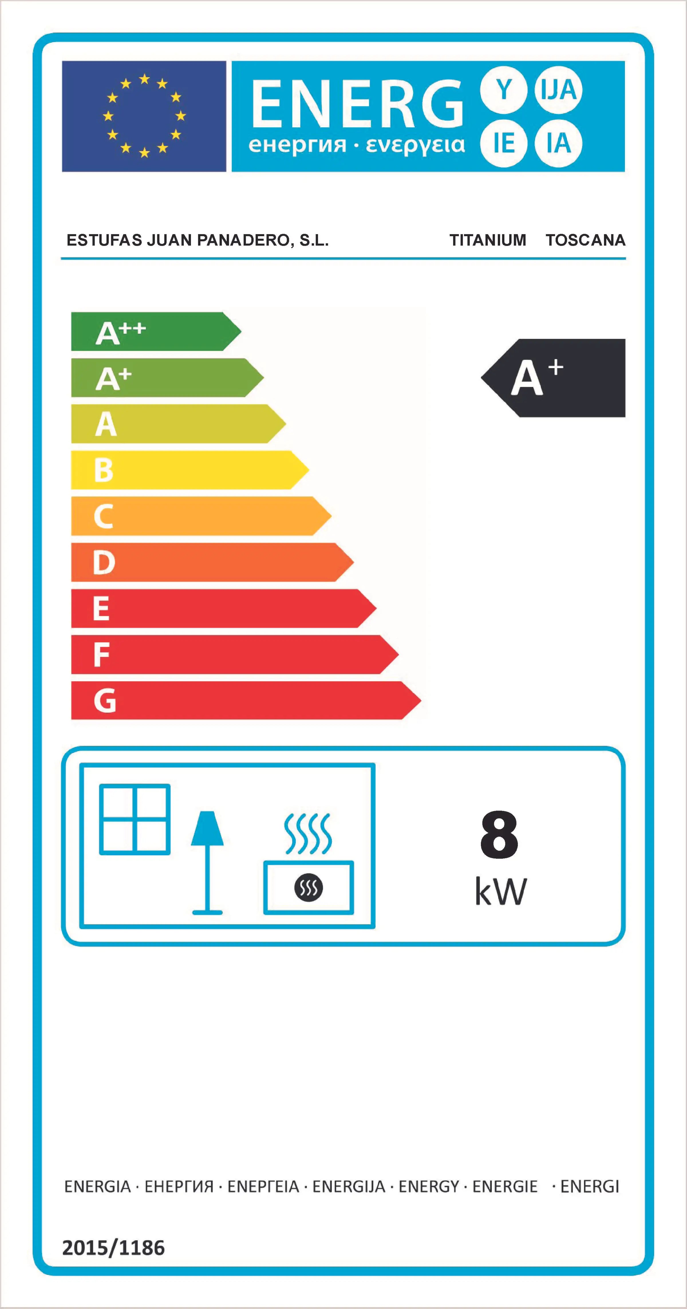 Poêle à bois Toscane - 11 kW - 320 m3 - A+