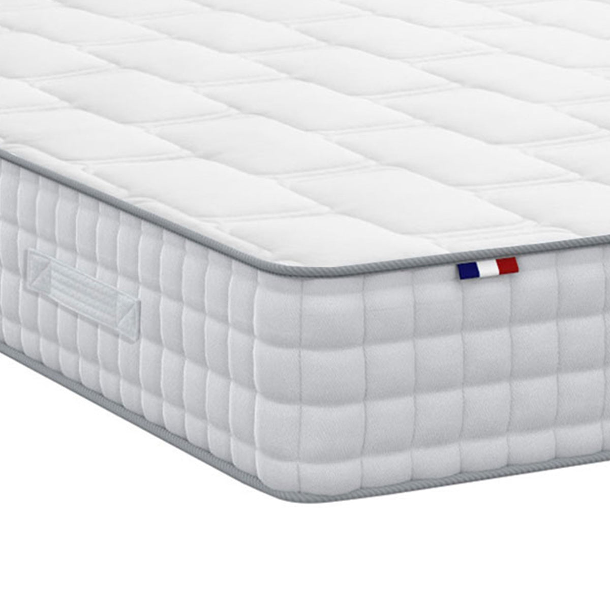 Matelas Ressort 24 cm  7 zones Face Hiver/Eté 90X200 Fabriqué en France