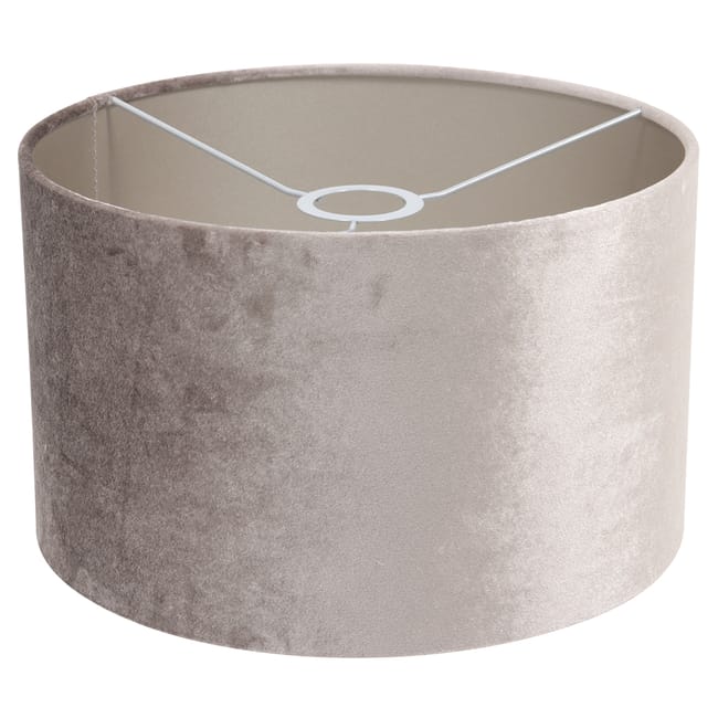 Lampe de table noire avec abat-jour en velours gris - Lyons