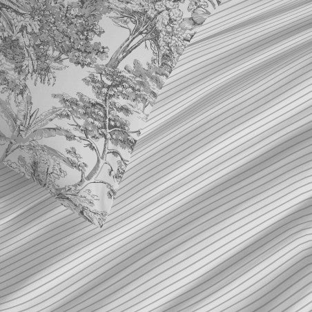 Pack Complet Housse de couette  Imprimé 140 x 200 cm - Drap housse 90 x 190 cm - 100% coton / 57 fils/cm² - ADAMA PERLE
