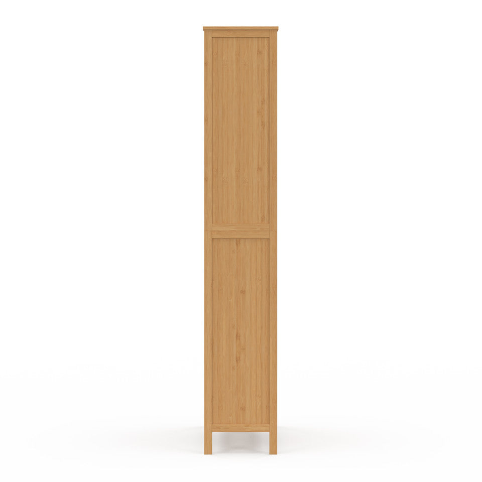 Armoire salle de bain Maya bambou 4 portes