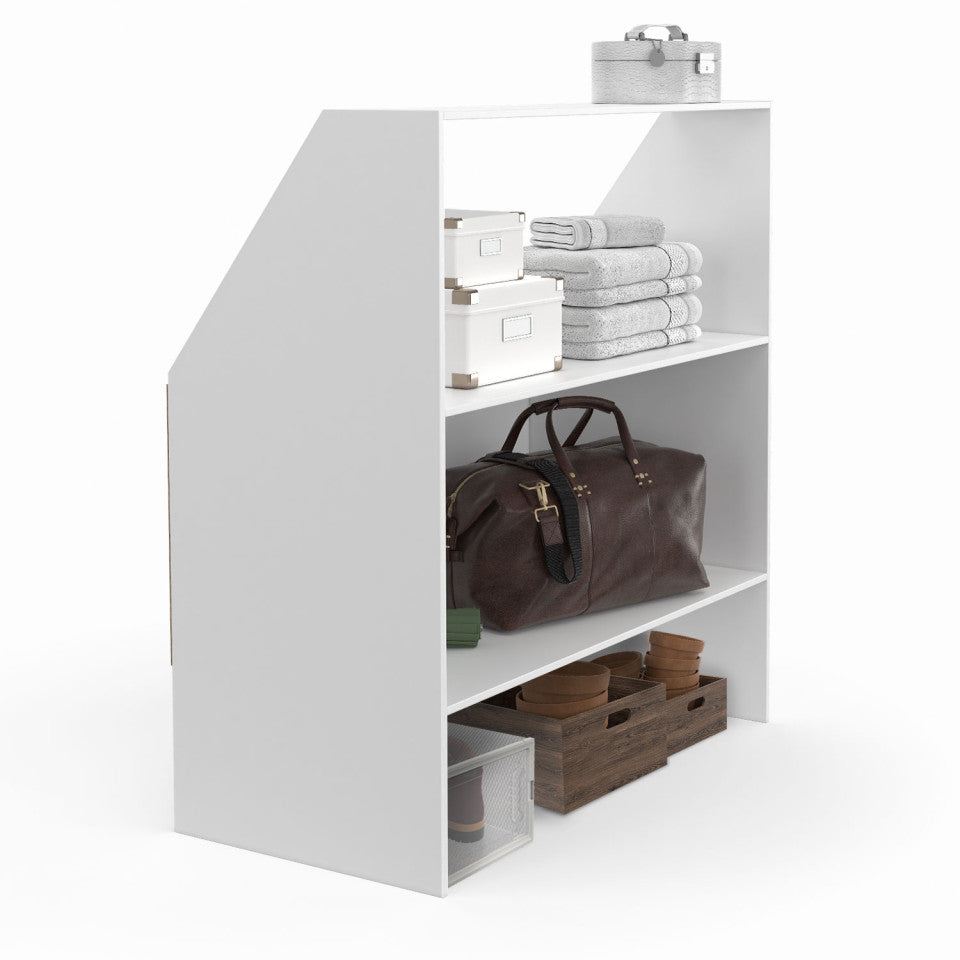 Etagère de rangement sous pente Jeanne blanche
