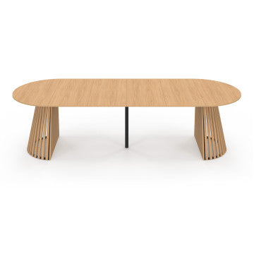 Table à manger ronde extensible Camélia Ø110-300cm