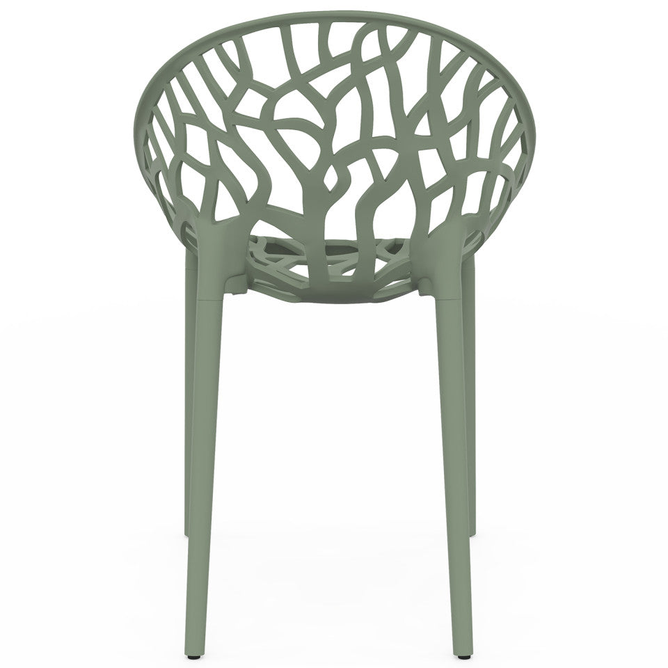 Chaises de jardin empilables Mira vertes - lot de 4