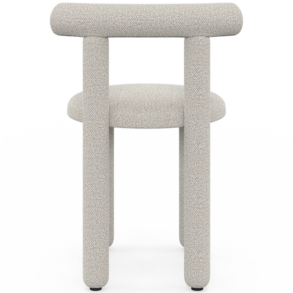 Chaises Rania tissu bouclette crème - lot de 2
