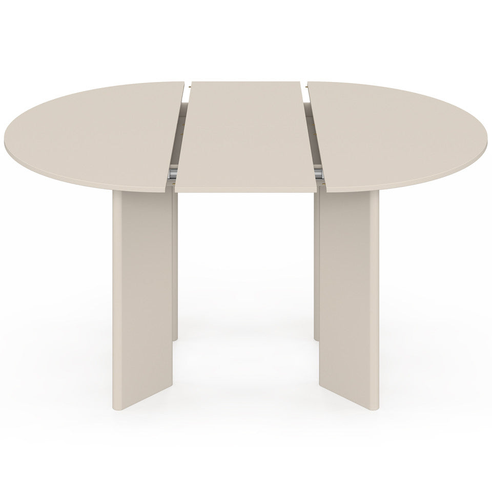 Table à manger ronde extensible Cassia Ø110-150cm beige