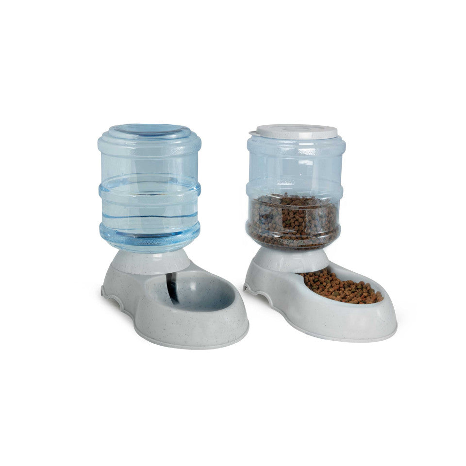 Distributeurs automatiques eau et nourriture pour animaux  - Lot de 2