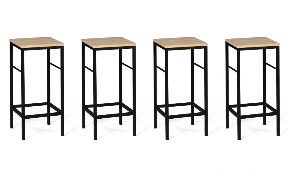 Tabourets de bar industriels Memphis - Lot de 4