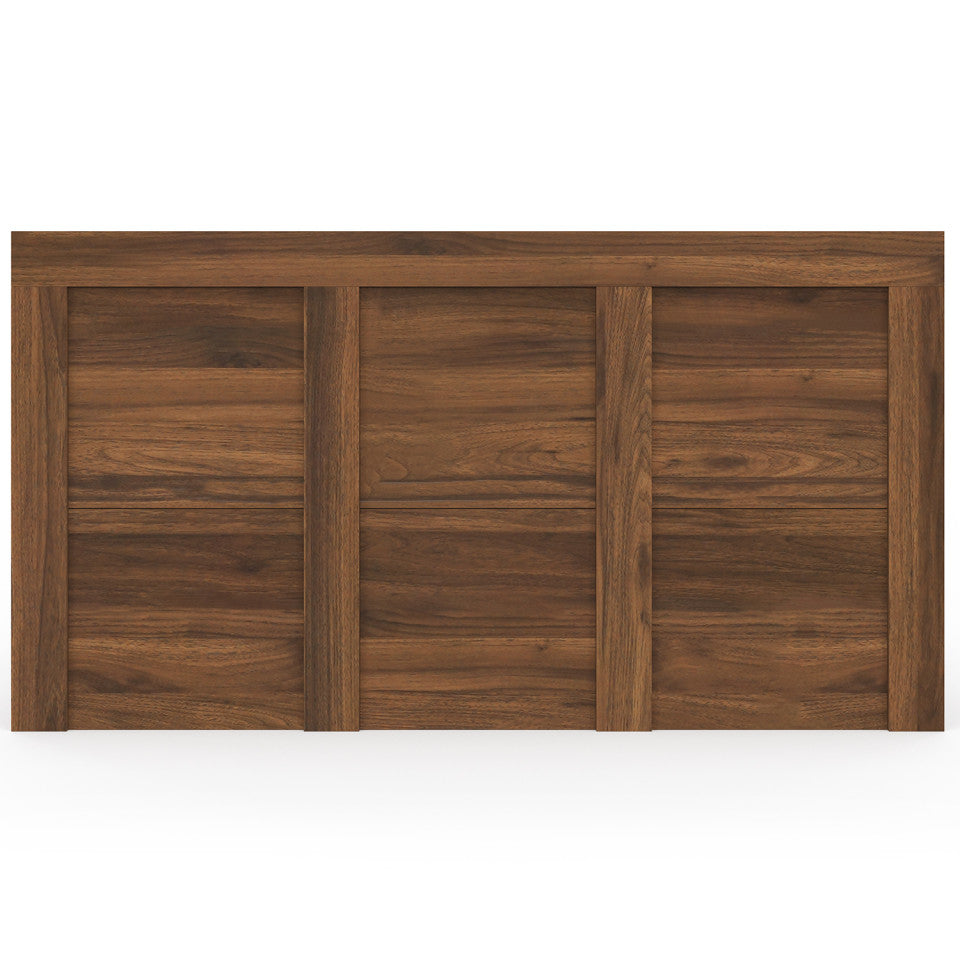 Lit coffre Sicilia 160x200cm effet bois noyer