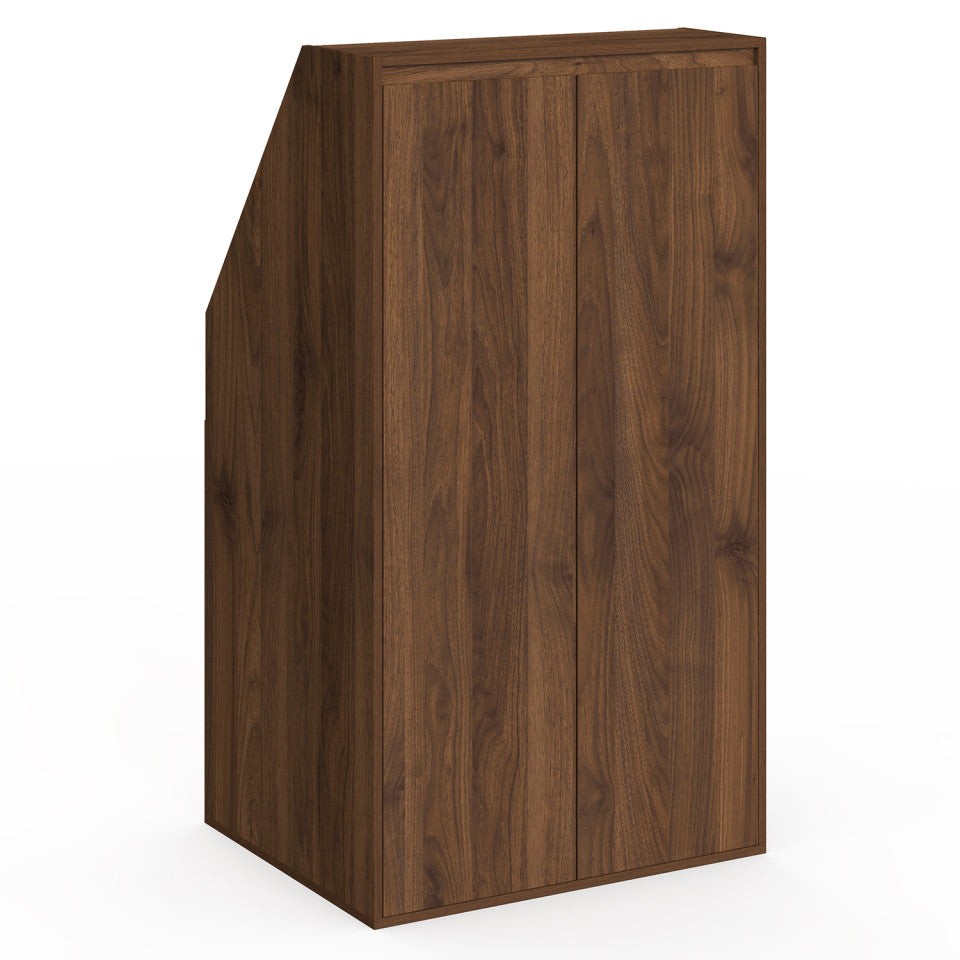 Armoire sous pente Tom 2 portes effet noyer