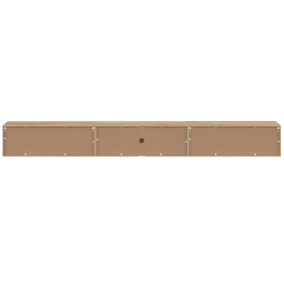 Meuble TV suspendu Michigan bois et blanc 270cm