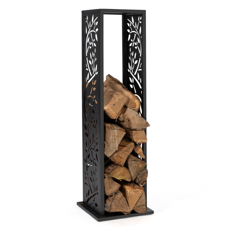 Range bûches vertical ajouré avec motifs 112cm