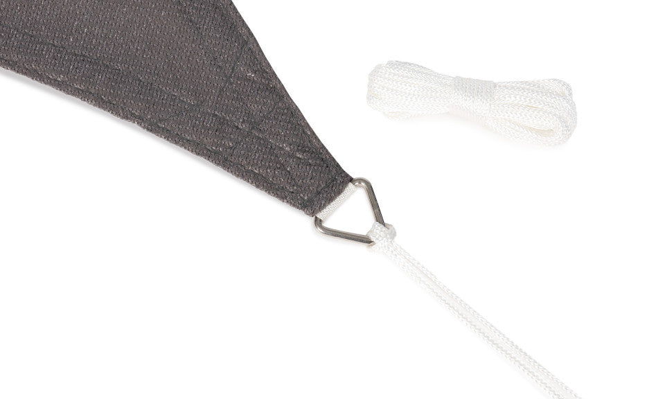 Voile d'ombrage triangulaire gris 5x5x5m