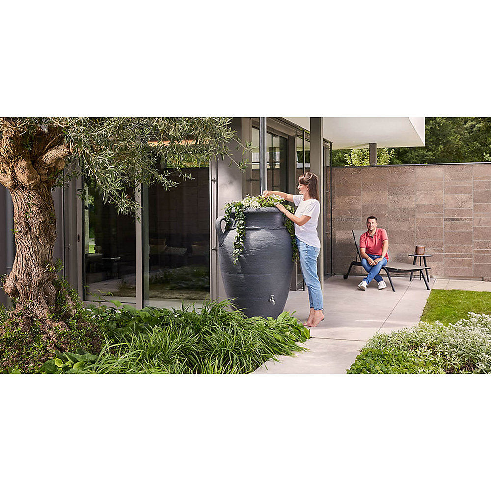 Récupérateur d´eau de pluie - Réservoir Antik amphore 600 L - Gris granite