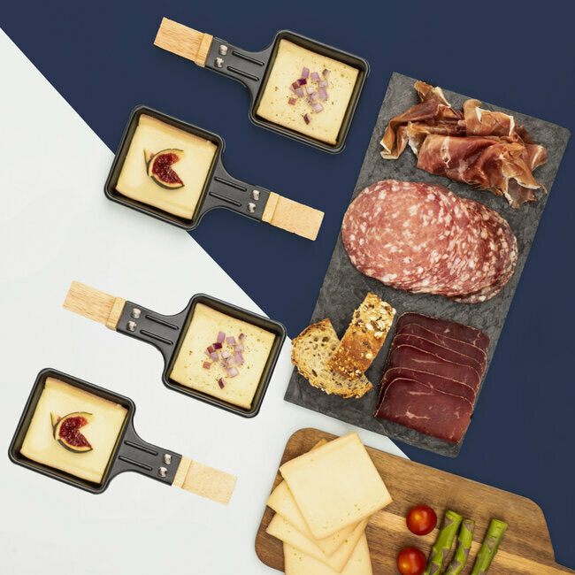 Raclette et pierre à cuire 6 personnes design bois