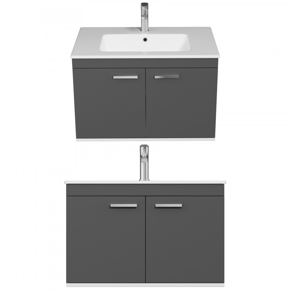 Meuble simple vasque Rubite 2 portes 80 cm