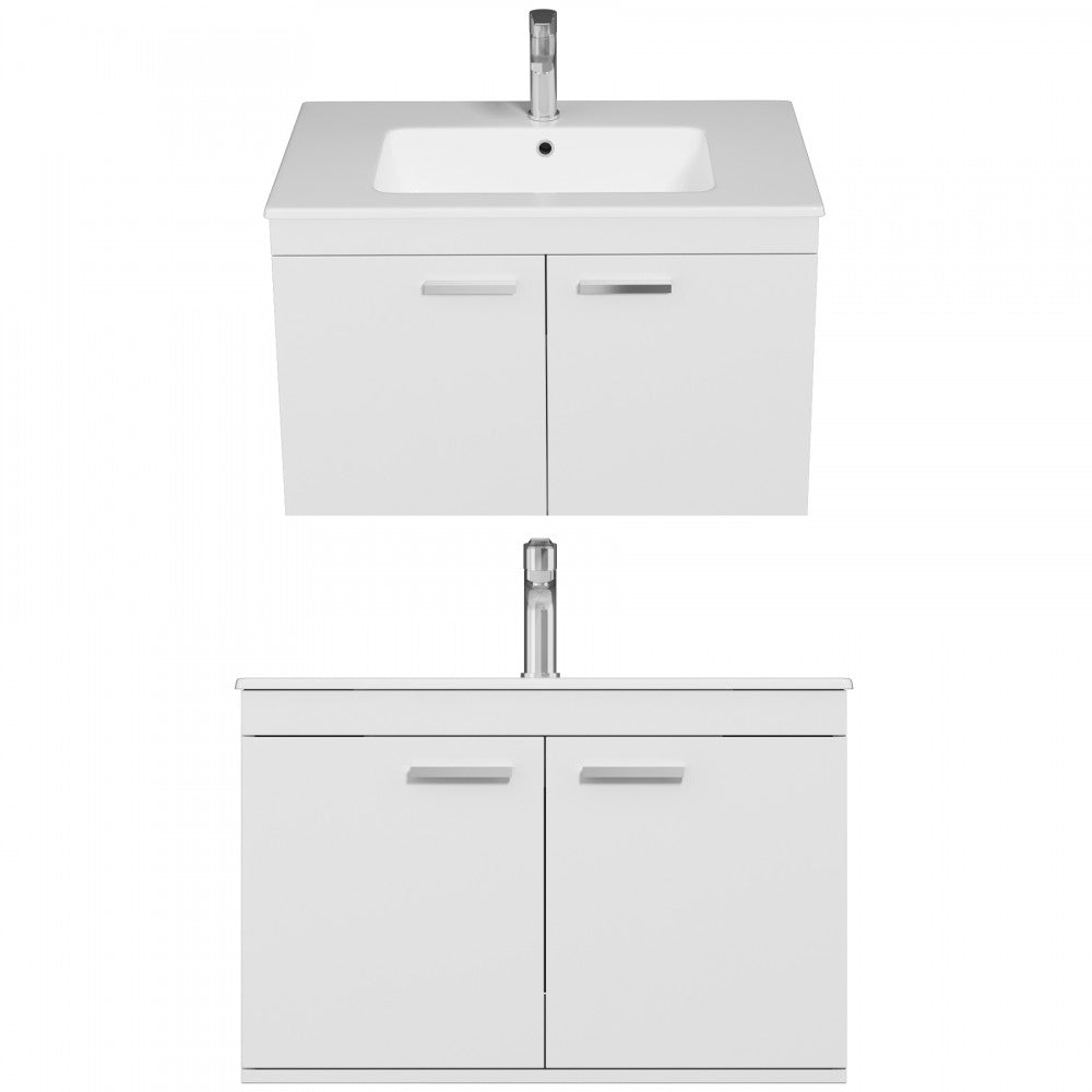 Meuble simple vasque Rubite 2 portes 80 cm