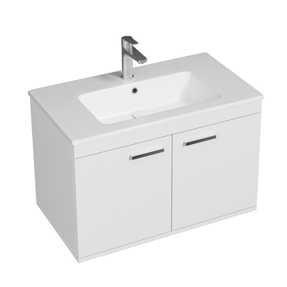 Meuble simple vasque Rubite 2 portes 80 cm