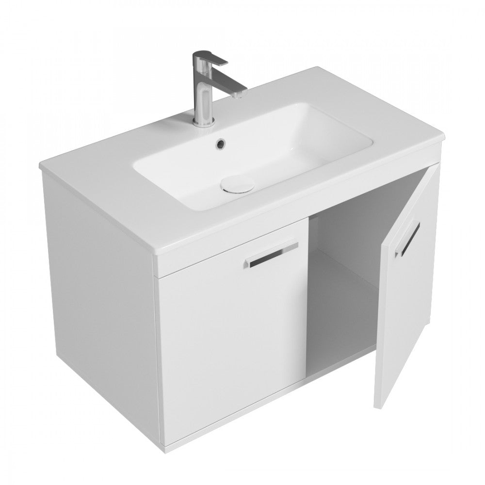 Meuble simple vasque Rubite 2 portes 80 cm
