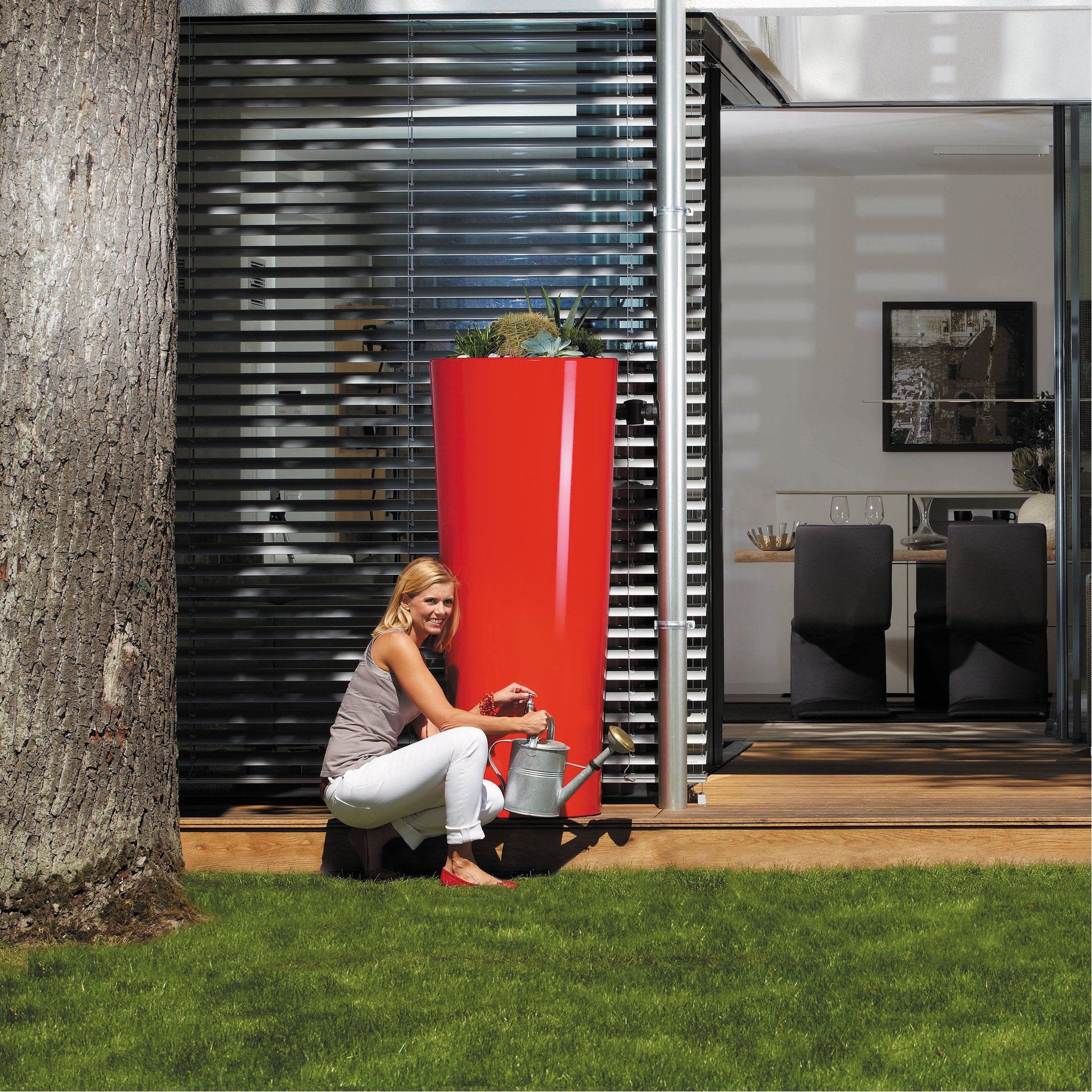 Récupérateur d´eau de pluie Color 2 en 1 350 L - Tomato