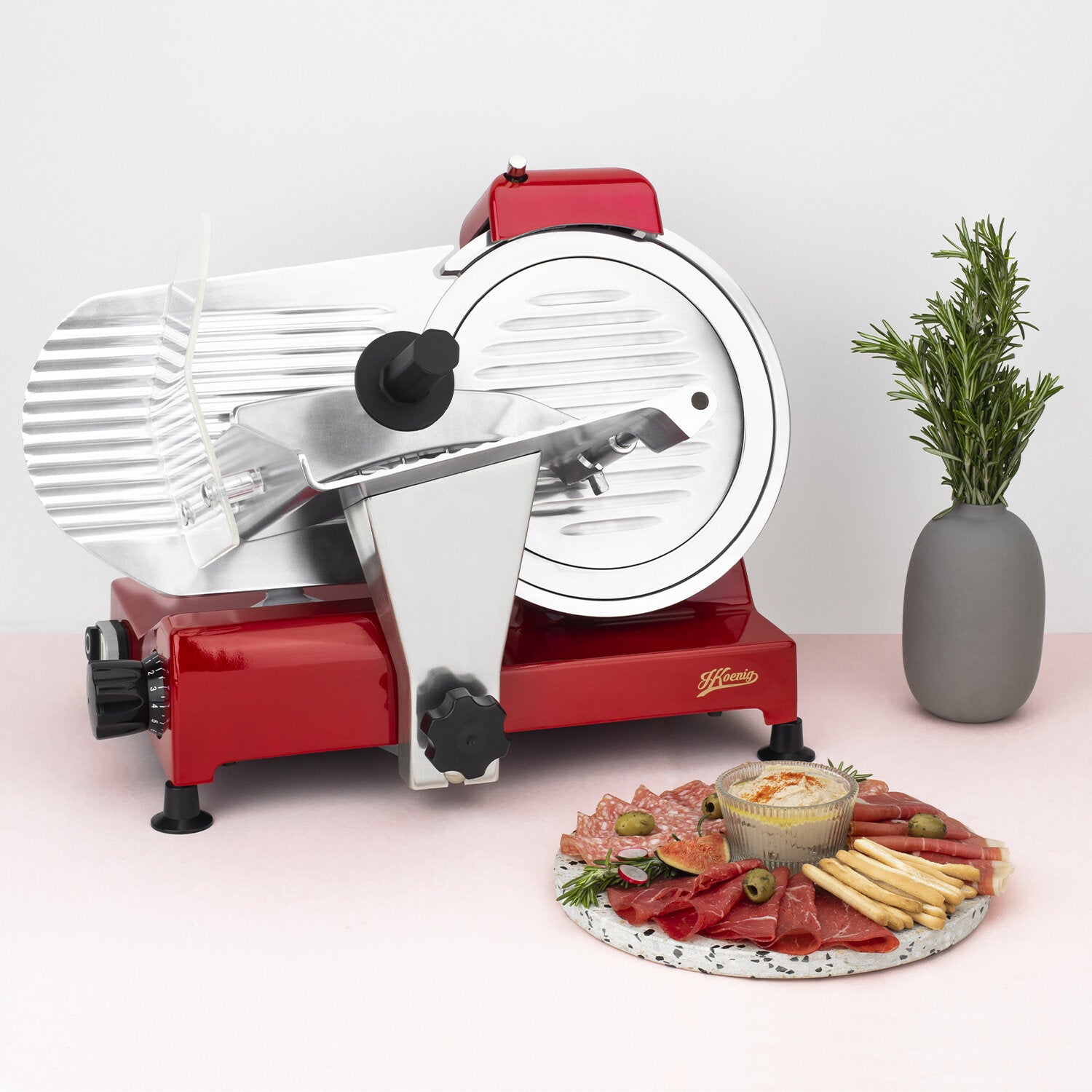 Trancheuse à viande Rouge lame 25 cm